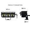 35W Motorcycle Spotlight Dual Color LED Headlight Triple Eye Waterproof Headlight, Model: Flashing- (2 Wires) - Image 4
