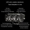 35W Motorcycle Spotlight Dual Color LED Headlight Triple Eye Waterproof Headlight, Model: Flashing- (2 Wires) - Image 5