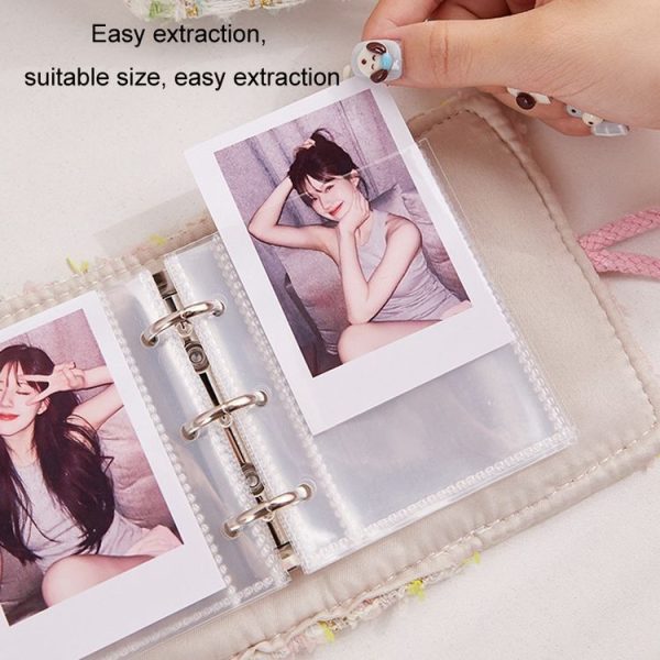 20 Loose-Leaf Storage Card Book Mini 3 Inch Photo Album (Pink) - Image 3