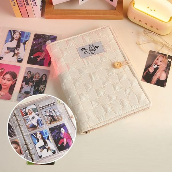3 / 4 Inch 20 Pages Transparent Storage Photo Card Album (Cream White)