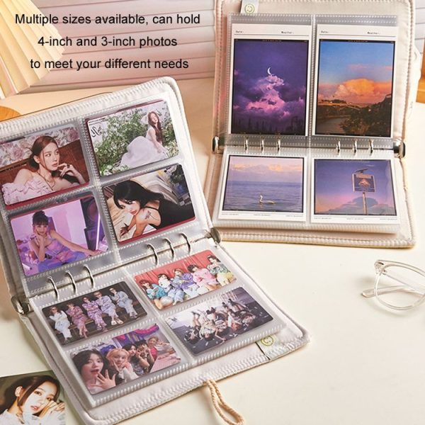3 / 4 Inch 20 Pages Transparent Storage Photo Card Album (Cream White) - Image 3