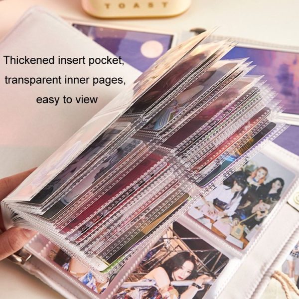 3 / 4 Inch 20 Pages Transparent Storage Photo Card Album (Cream White) - Image 4