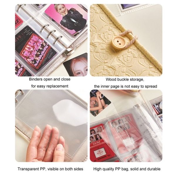 3 / 4 Inch 20 Pages Transparent Storage Photo Card Album (Cream White) - Image 5