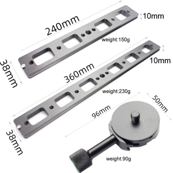 Double Camera Bracket Arca Swiss Quick Release Plate, Spec: Movable Base - Image 3