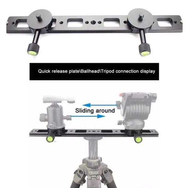 Double Camera Bracket Arca Swiss Quick Release Plate, Spec: Movable Base - Image 7