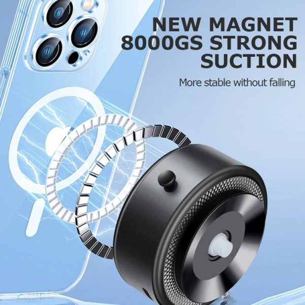 AIMITE M8 Car Phone Holder Vacuum Suction Cup Strong Magnetic Support Bracket (Silver) - Image 4