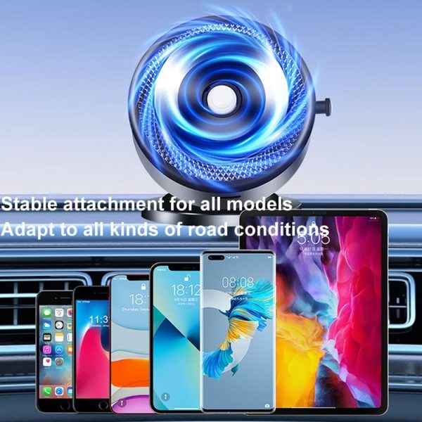 AIMITE M12 Car Phone Magnetic Rotating Holder Vacuum Suction Cup Strong Magnetic Support Bracket (Black) - Image 14
