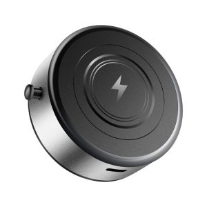 AIMITE M8 Car Wireless Charger Phone Holder Vacuum Suction Cup Strong Magnetic Support Bracket (Silver)