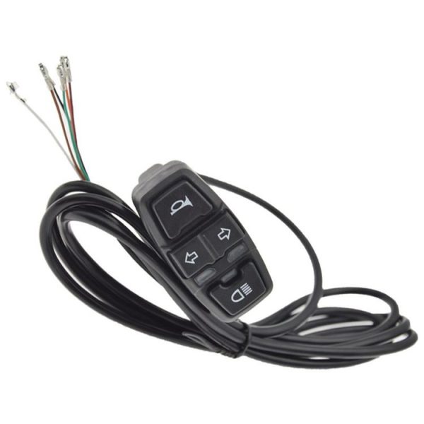 3 In 1 Electric Scooter Horn Headlight Six-Core Switch (36V-48V) - Image 2