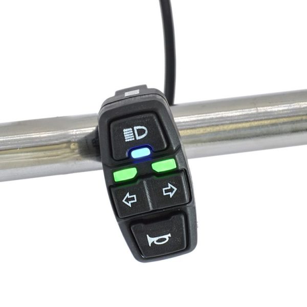 3 In 1 Electric Scooter Horn Headlight Six-Core Switch (36V-48V) - Image 6