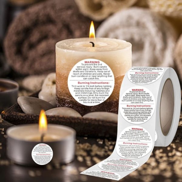 Round Warning Label Packaging Self-Adhesive Warning Sticker, Size: 1.5 inches 3.8 cm - Image 6