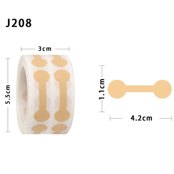2pcs Jewelry Price Decoration Natural Kraft Paper Stickers, Model: J208 - Image 2