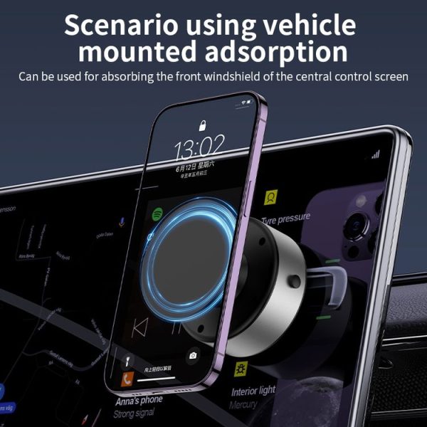 AIMITE X11 Car Vacuum Adsorption Cell Phone Magnetic Holder Universal Adjustable Navigation Support Bracket (Black Ordinary Model) - Image 2