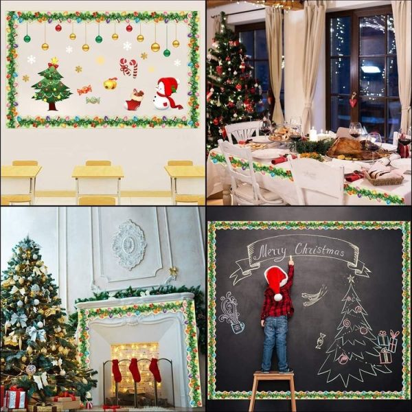 Christmas Room Decoration Blackboard Bulletin Board Frame Stickers (7.5cm) - Image 7