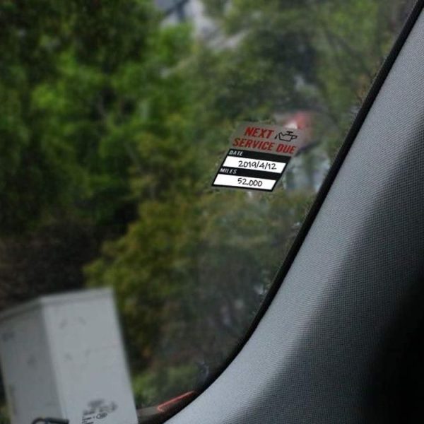 Car Oil Change / Maintenance Reminder Window Sticker (100pcs / Roll) - Image 3