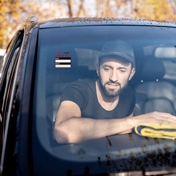 Car Oil Change / Maintenance Reminder Window Sticker (100pcs / Roll) - Image 4