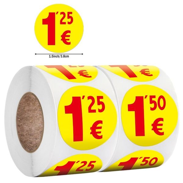 500pcs / Roll 3.8cm Price Tag Supermarket Sealing Sticker (S119) - Image 2