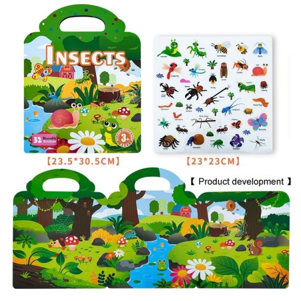 Kids Fun Toys Jelly Sticker Book Reusable Sticker Early Learning Baby Enlightenment Educational Toy, Style: Ocean World - Image 3