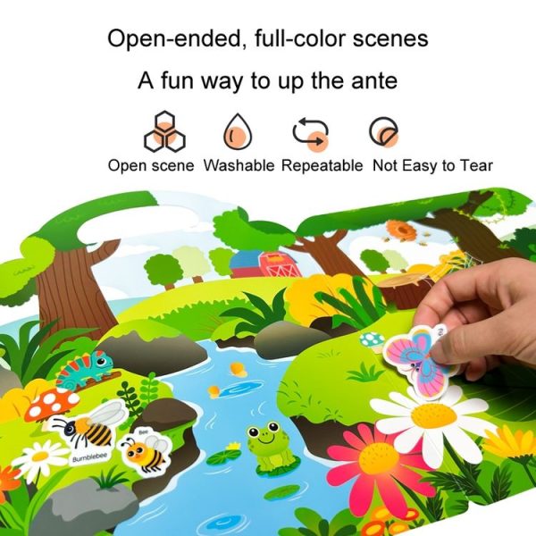 Kids Fun Toys Jelly Sticker Book Reusable Sticker Early Learning Baby Enlightenment Educational Toy, Style: Ocean World - Image 5