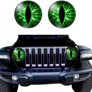 1pair Beast Eyes Headlight Decorative Stickers Off-Road Vehicle Front Lights Stereo Decals, Style: 1