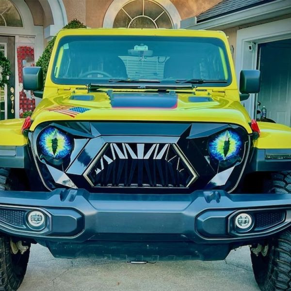 1pair Beast Eyes Headlight Decorative Stickers Off-Road Vehicle Front Lights Stereo Decals, Style: 1 - Image 2