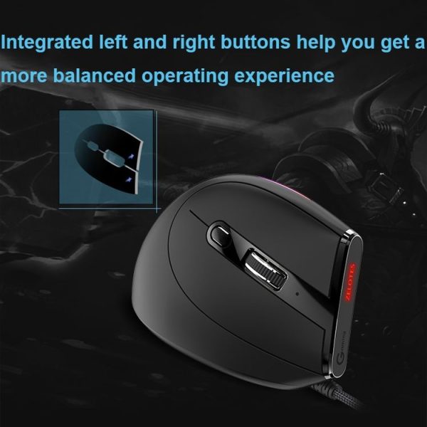 ZELOTES T50 9-Keys RGB Lighting Effect Vertical Grip Ergonomic Programming Wired Mouse (Black) - Image 13