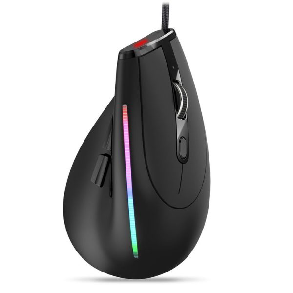 ZELOTES T50 9-Keys RGB Lighting Effect Vertical Grip Ergonomic Programming Wired Mouse (Black) - Image 3