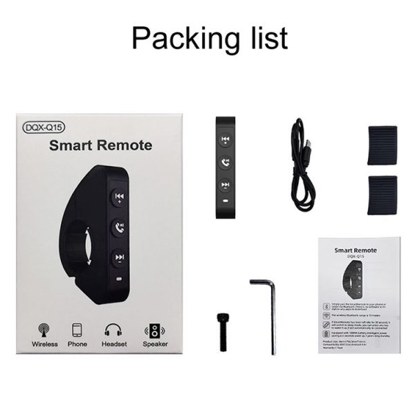 Q15 Motorcycle Riding Wireless Bluetooth Handlebar Control Phone Button Remote Controller (Black) - Image 11