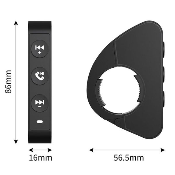 Q15 Motorcycle Riding Wireless Bluetooth Handlebar Control Phone Button Remote Controller (Black) - Image 3
