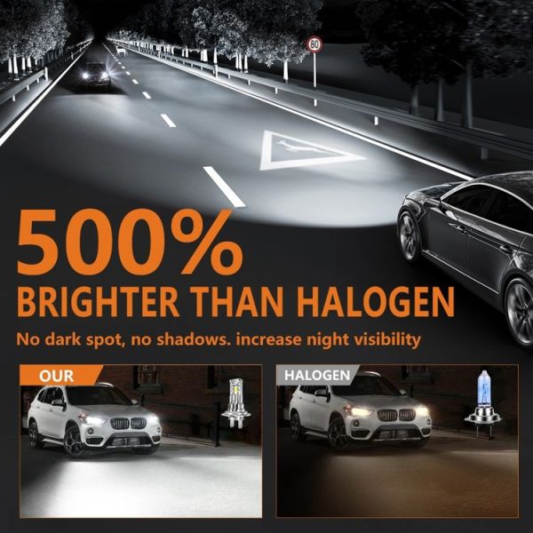 Car Universal Direct Plug LED Headlight Retrofit Bulb With Fan, Specifications: H7 - Image 8