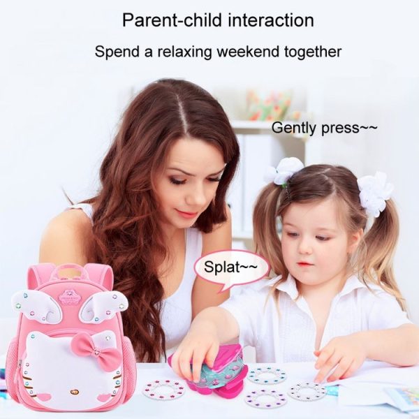 DIY Crystal Rhinestone Sticker Hair Decor Magic Nail Machine Girls Play House Hair Sticker Toy, Style: With 12pcs Stickers - Image 5