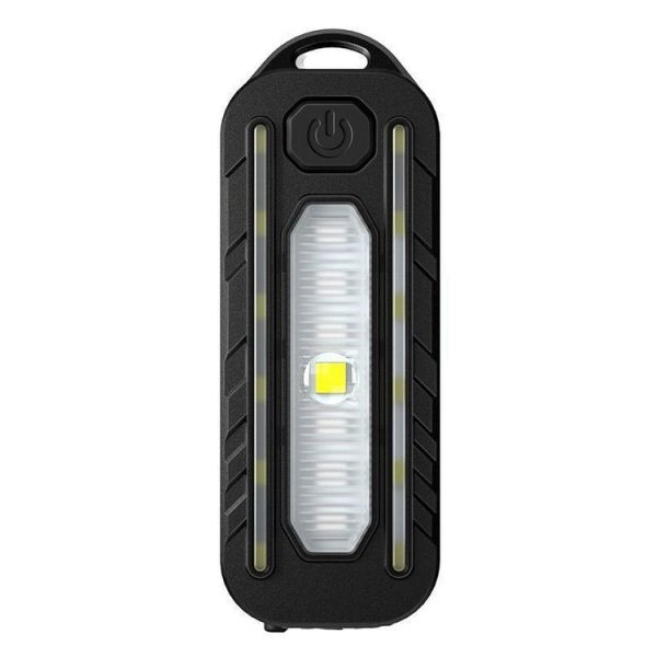 LED Shoulder Flashlight Bike Tail Light Type-C Recharge Outdoor Flashlight With Clip Patrol Safety Warning Lamp (B Model)