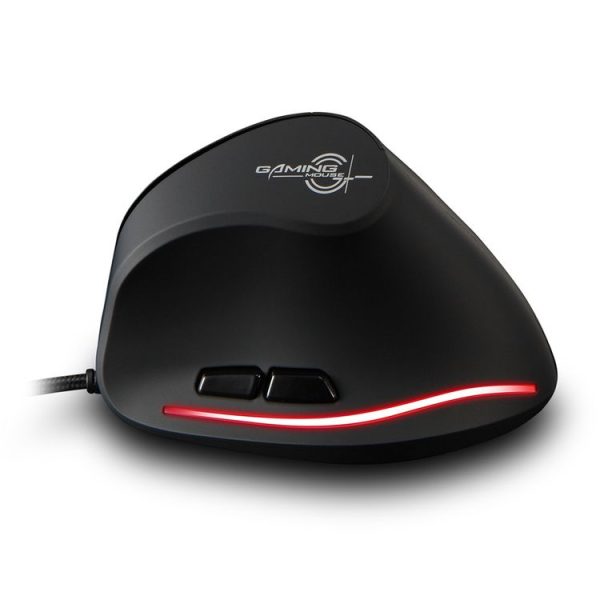 ZELOTES T20 6-Keys Vertical Grip Ergonomic Laptop Wired Mouse (Black)