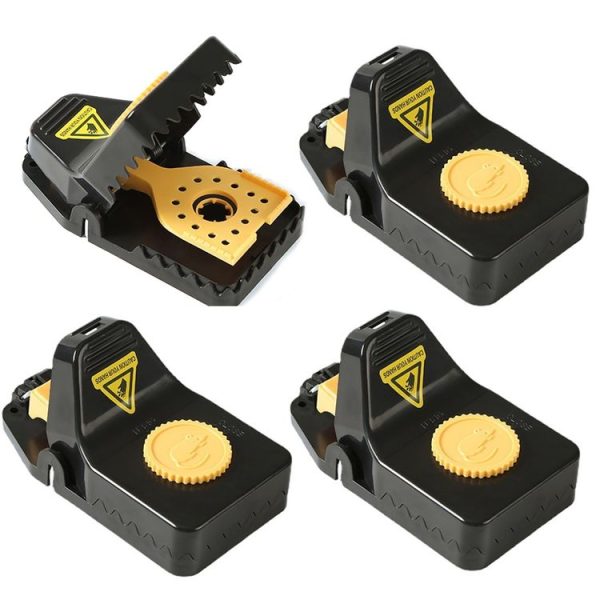 4pcs / Box Plastic Mousetrap Reusable Instant Kill Traps for Mouse Rat, Size: Small