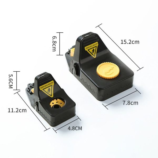 4pcs / Box Plastic Mousetrap Reusable Instant Kill Traps for Mouse Rat, Size: Small - Image 3