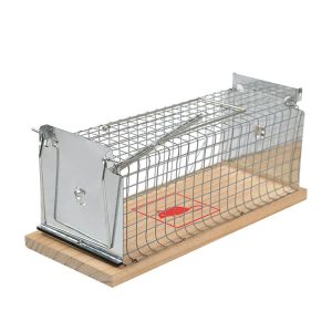 Wooden Mousetrap Cage Live Animal Humane Trap Catch, Size: Small