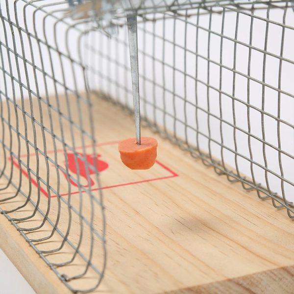 Wooden Mousetrap Cage Live Animal Humane Trap Catch, Size: Small - Image 4