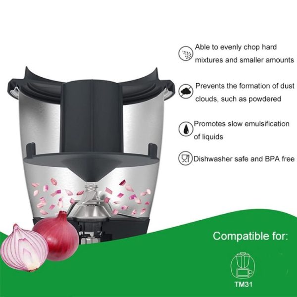 Thermomix TM31 Blender Splash Guard Lid Anti-Splash Cover (Black) - Image 4