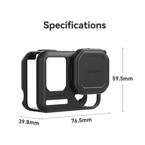 Insta360 Ace Pro 2 aMagisn Body + Lens Silicone Cover With Lanyard (Black) - Image 10