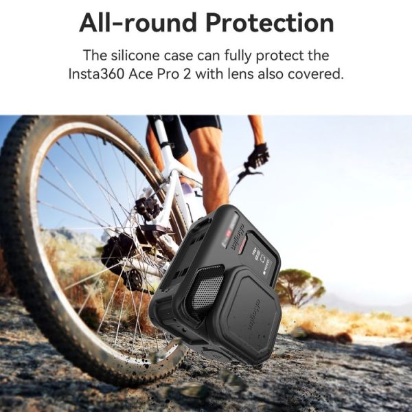 Insta360 Ace Pro 2 aMagisn Body + Lens Silicone Cover With Lanyard (Black) - Image 3