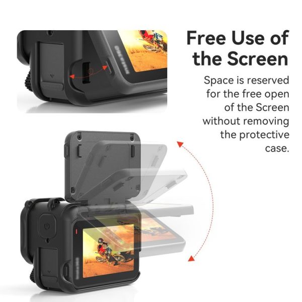 Insta360 Ace Pro 2 aMagisn Body + Lens Silicone Cover With Lanyard (Black) - Image 6