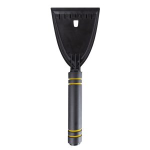 Car Snow Removal Shovel Multi-functional Winter Snow Clearing Tool Windshield Defrost Deicing Shovel (Black Gold)