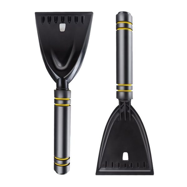 Car Snow Removal Shovel Multi-functional Winter Snow Clearing Tool Windshield Defrost Deicing Shovel (Black Gold) - Image 3