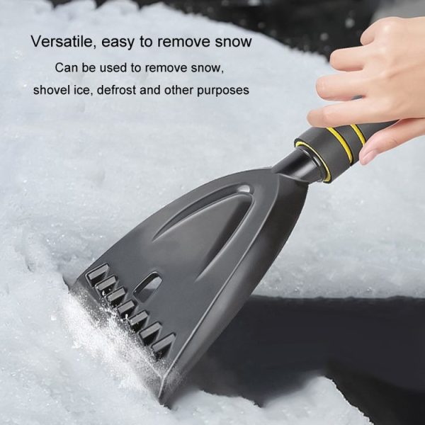 Car Snow Removal Shovel Multi-functional Winter Snow Clearing Tool Windshield Defrost Deicing Shovel (Black Gold) - Image 8