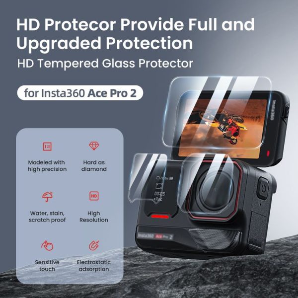Insta360 Ace Pro 2 aMagisn Tempered Glass Screen Protector, Spec: 1 Set - Image 2