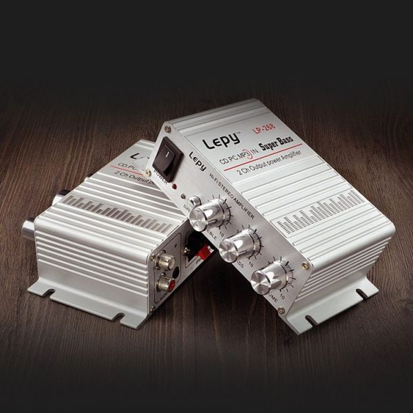 Lepy LP-268 DC12V High Fidelity Power Car / Motorcycle Amplifier (Silver) - Image 2