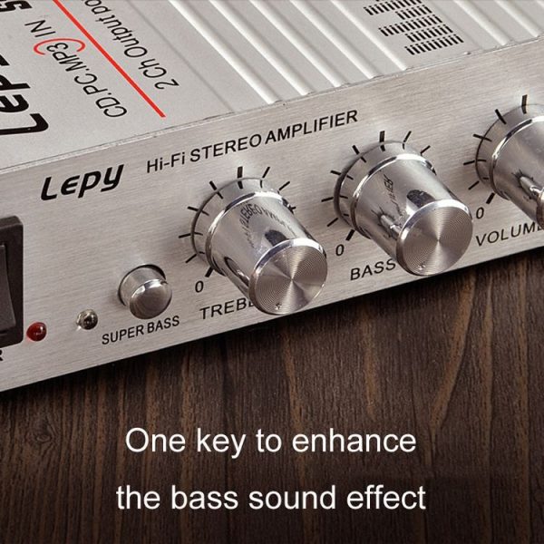 Lepy LP-268 DC12V High Fidelity Power Car / Motorcycle Amplifier (Silver) - Image 7