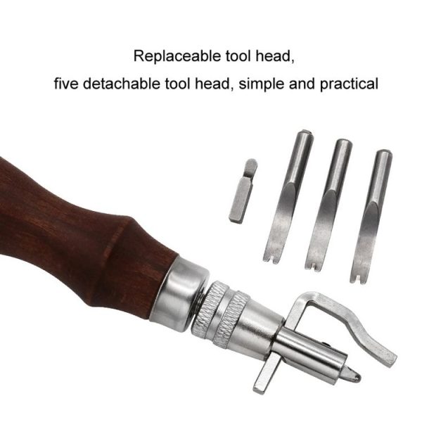 7 In 1 Leather Edge Presser Groove Cutter Edge Trimmer (Brown) - Image 6