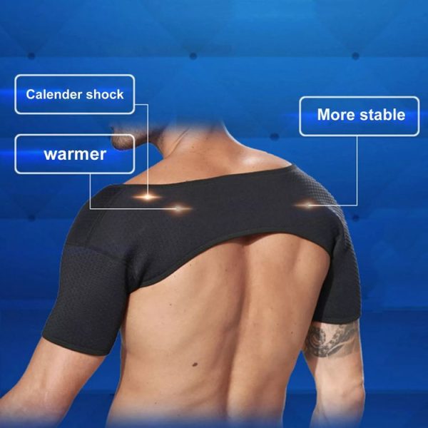 Shoulder Pad Shoulder Warmer Wrap Shock Absorbing Decompression Brace, Size: M - Image 4