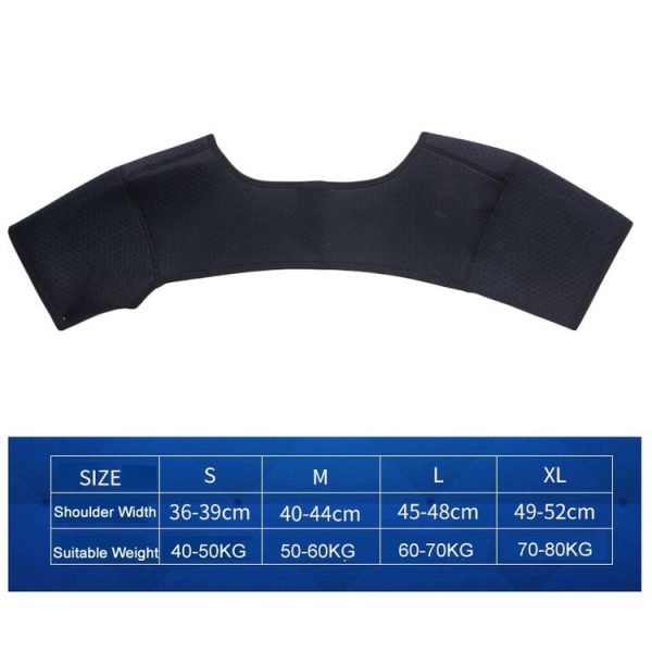 Shoulder Pad Shoulder Warmer Wrap Shock Absorbing Decompression Brace, Size: M - Image 7